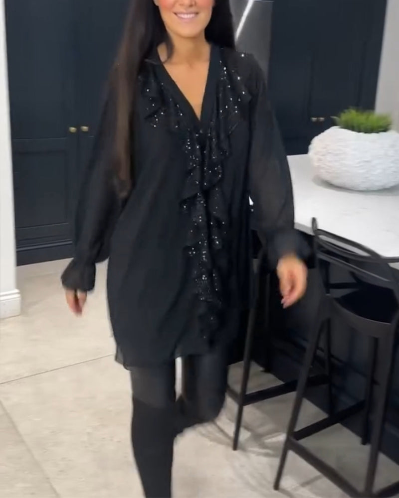 Bluzka z falbanami w eleganckim stylu