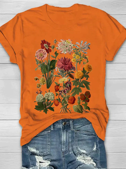 Roos | Vintage t-shirt z kwiatowym nadrukiem