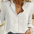 Lotte | Casual lniany shirt z długim rękawem