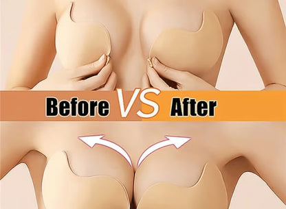 SecretLift - Silikonowy biustonosz push-up z klejem do strojów bez ramiączek i z odkrytymi plecami
