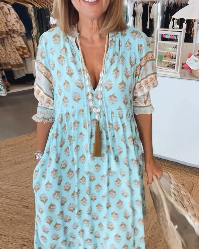 Damska Sukienka – Boho lekkość i swobodny styl
