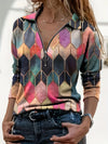 Sophie | Eleganckie biurowe casual topy z zamkiem