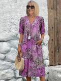 Amelia | Elegancka Sukienka Midi w Kwiaty dla Kobiet