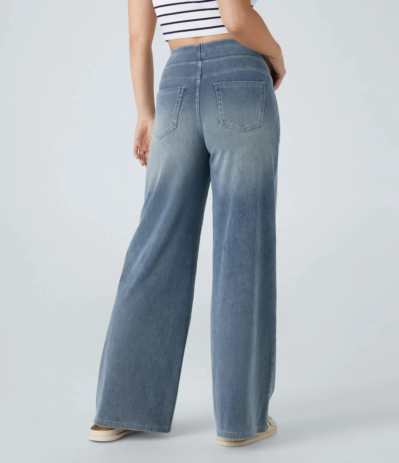 Enna™ Szerokie Spodnie Stretch