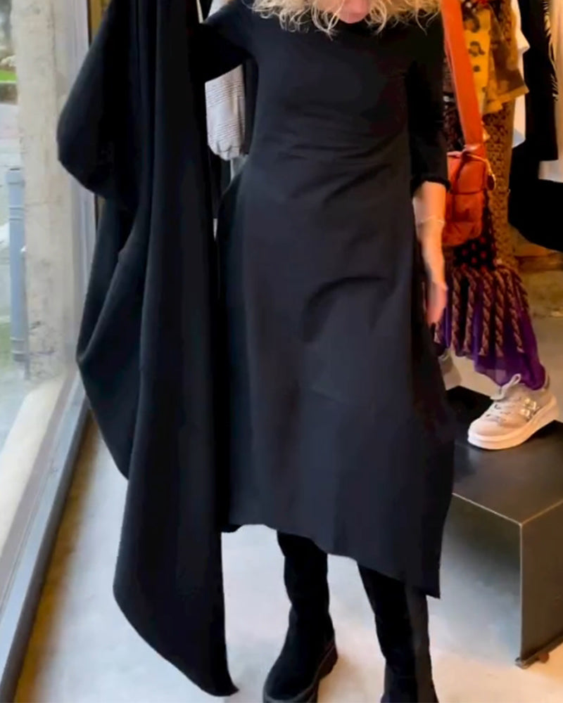 Elegancka sukienka w jednolitym kolorze