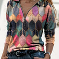 Sophie | Eleganckie biurowe casual topy z zamkiem