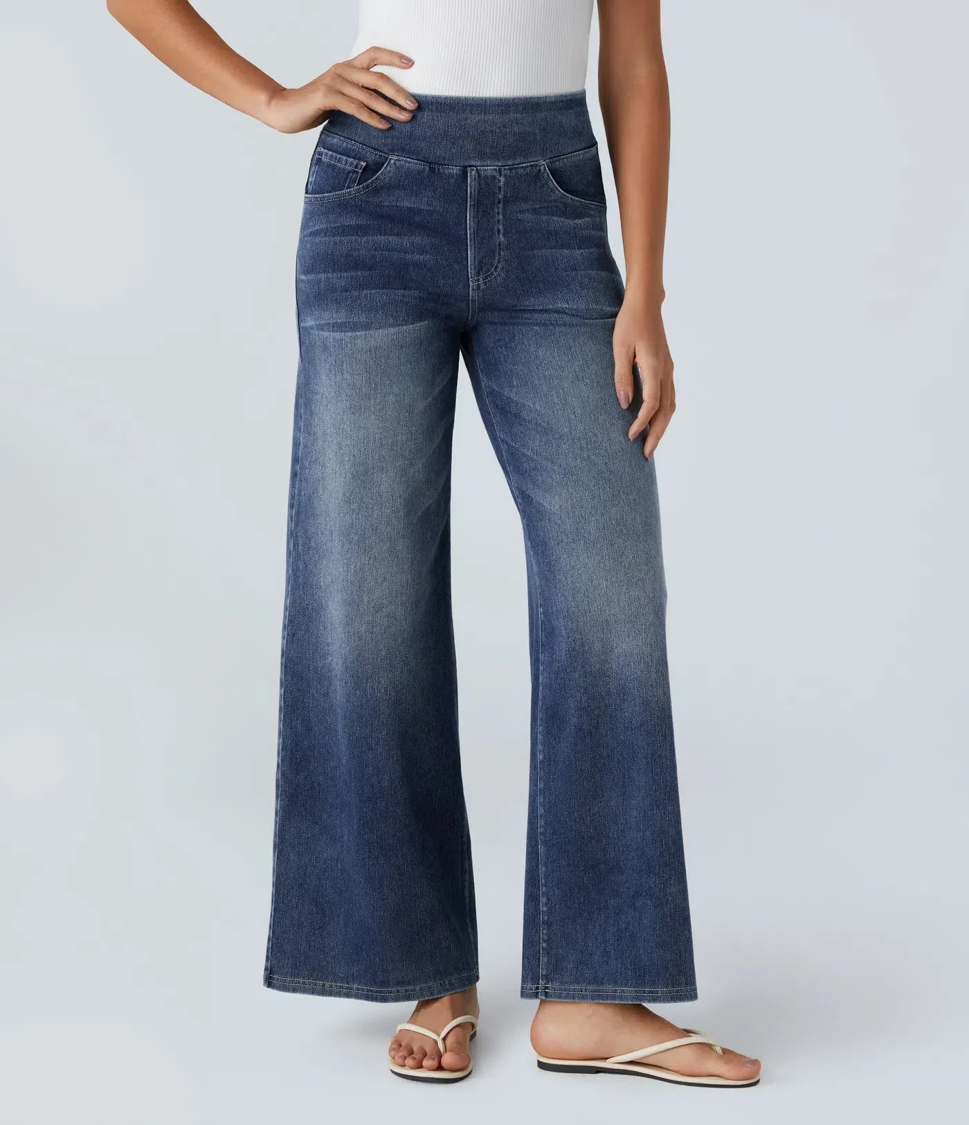 Enna™ Szerokie Spodnie Stretch