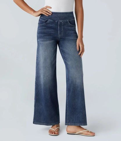 Enna™ Szerokie Spodnie Stretch