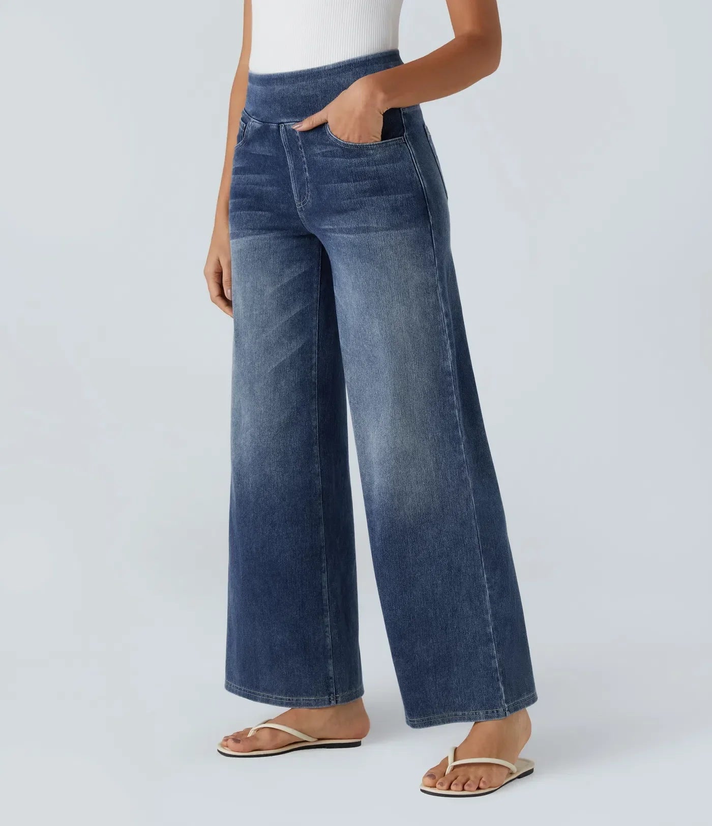 Enna™ Szerokie Spodnie Stretch