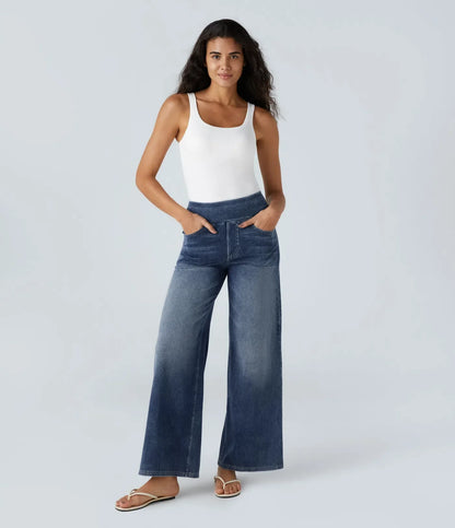Enna™ Szerokie Spodnie Stretch