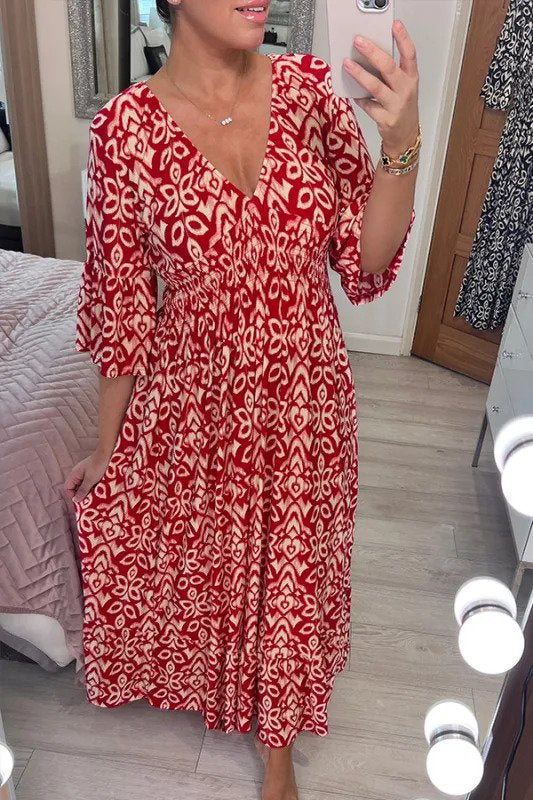 Bente | Boho Długa Sukienka