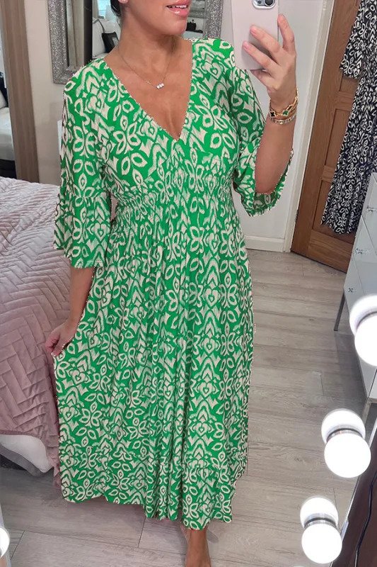 Bente | Boho Długa Sukienka