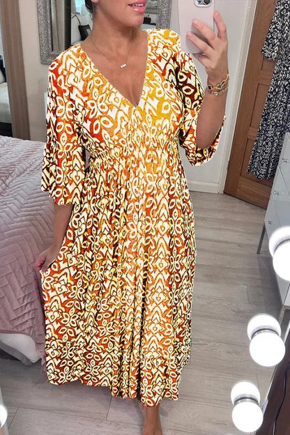 Bente | Boho Długa Sukienka