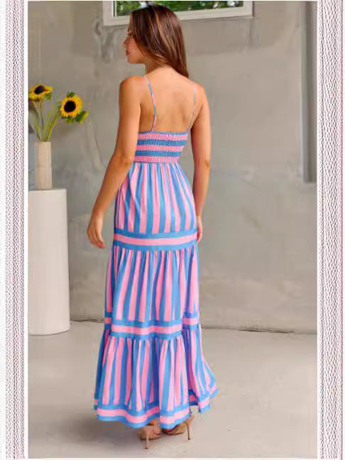 Sukienka Maxi Coastal Vibes – Komfort i Kolor w Jednym