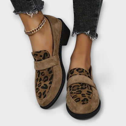 Eleganckie Damskie Buty z Printem w Lamparta