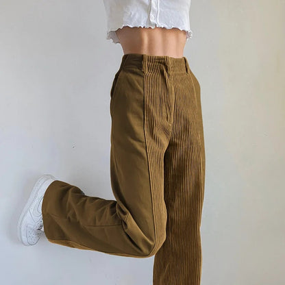 Sandra | Vintage patchwork korduroy damskie spodnie