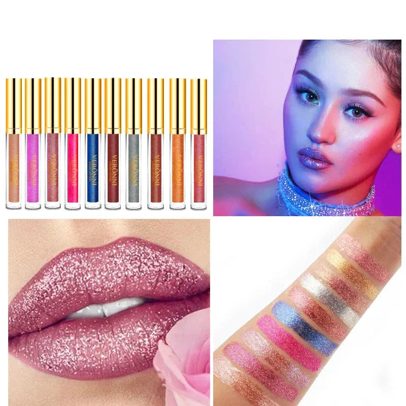 Płynna Szminka | Intensywny Kolor, Lustrzany Blask (1+1 GRATIS)