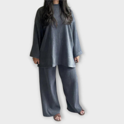 Oversized set - Styl żebrowany