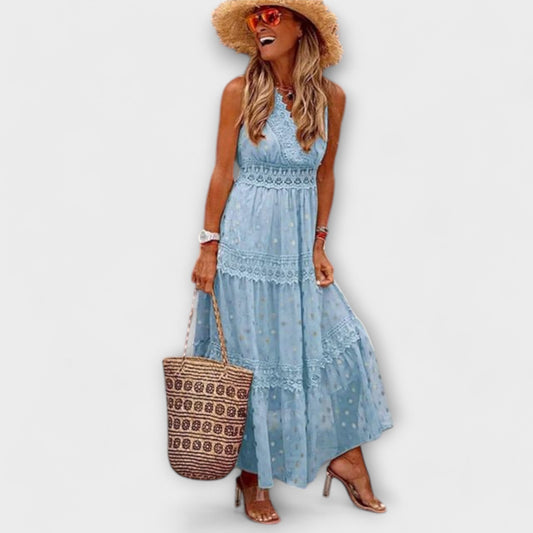 Maxikleid z koronką Boho