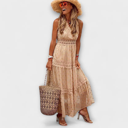 Maxikleid z koronką Boho