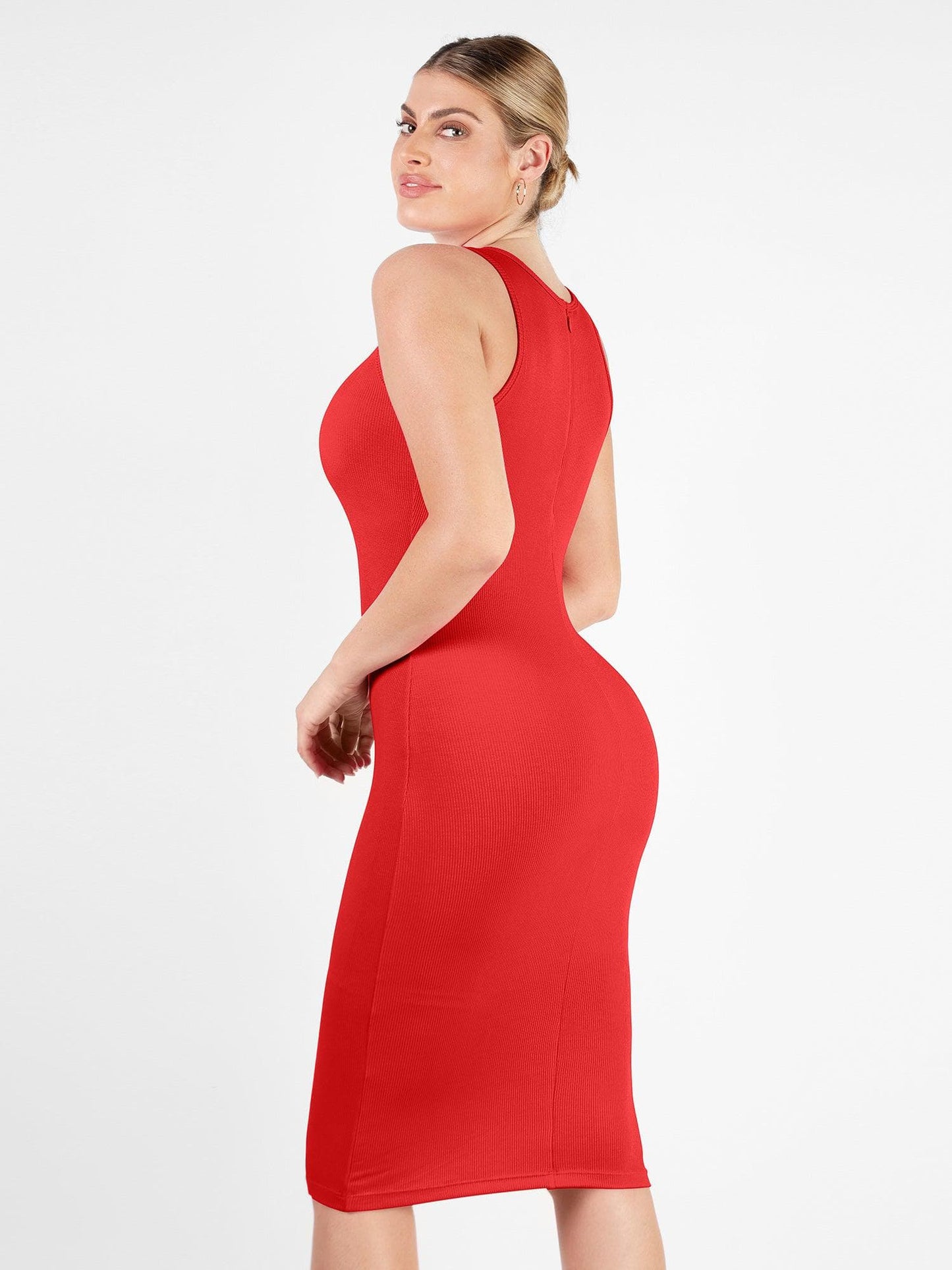 Wbudowana Shapewear - Bezrękawowa Sukienka Lounge
