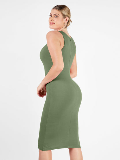 Wbudowana Shapewear - Bezrękawowa Sukienka Lounge