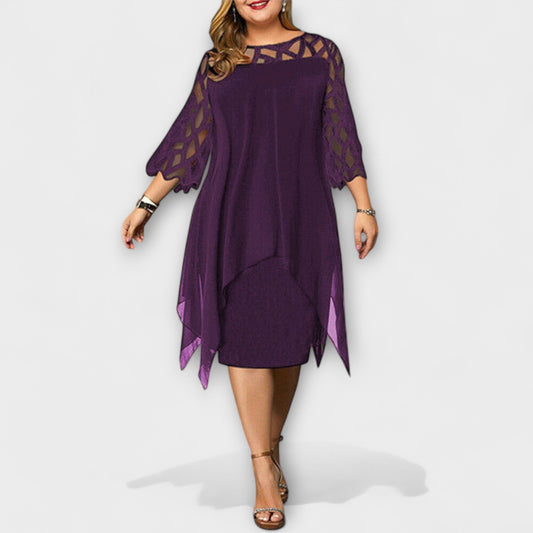 Jamie - Elegancka Midi Sukienka Plus Size