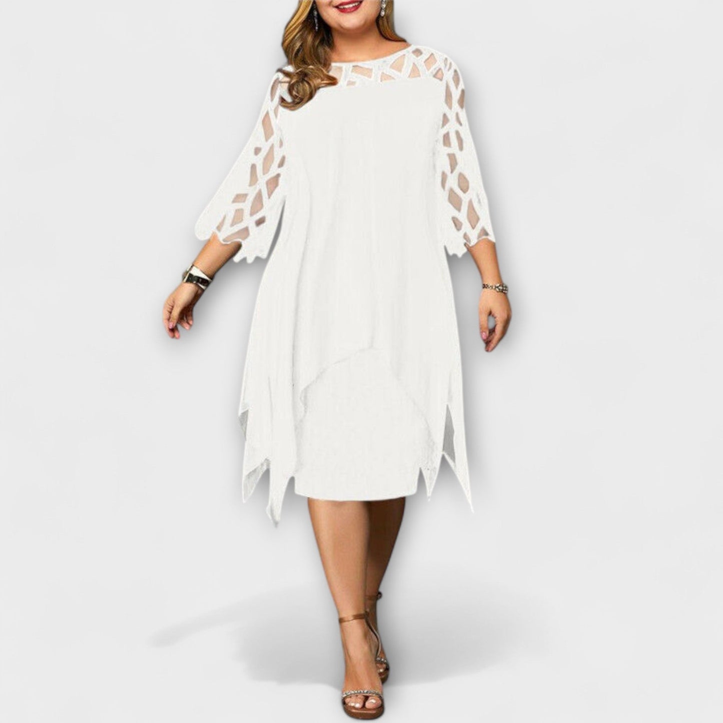 Jamie - Elegancka Midi Sukienka Plus Size