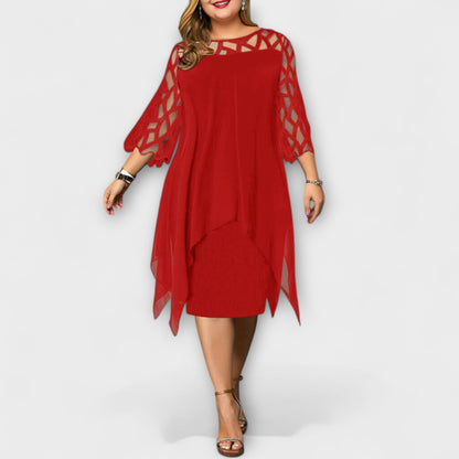 Jamie - Elegancka Midi Sukienka Plus Size