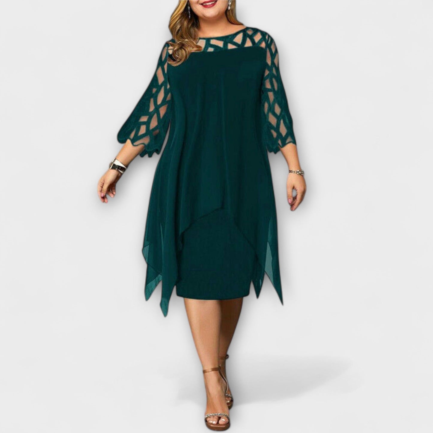 Jamie - Elegancka Midi Sukienka Plus Size