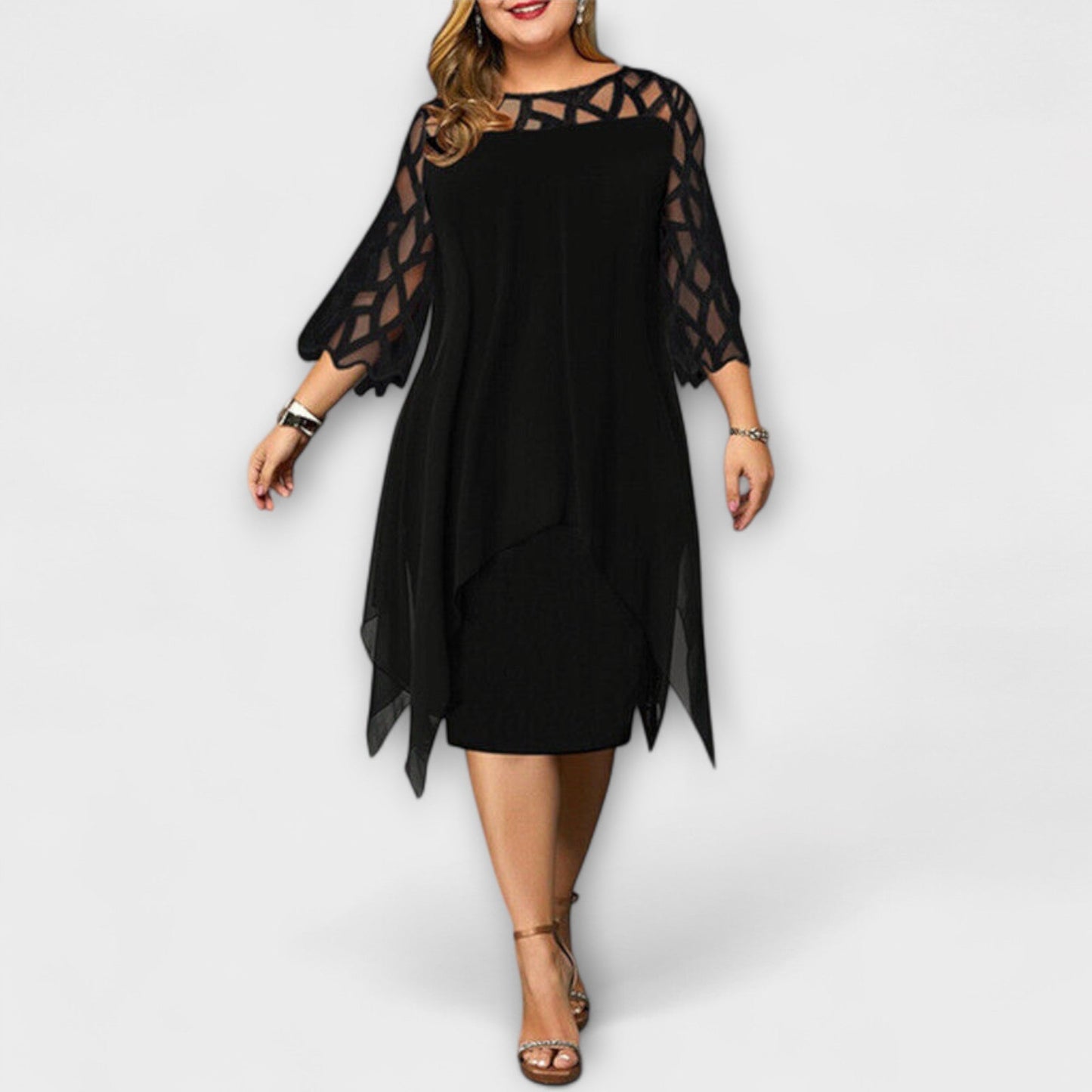 Jamie - Elegancka Midi Sukienka Plus Size