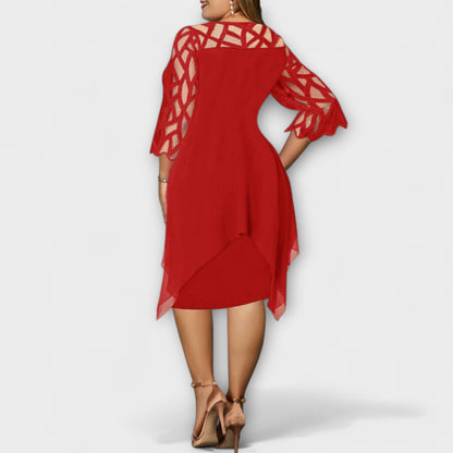 Jamie - Elegancka Midi Sukienka Plus Size