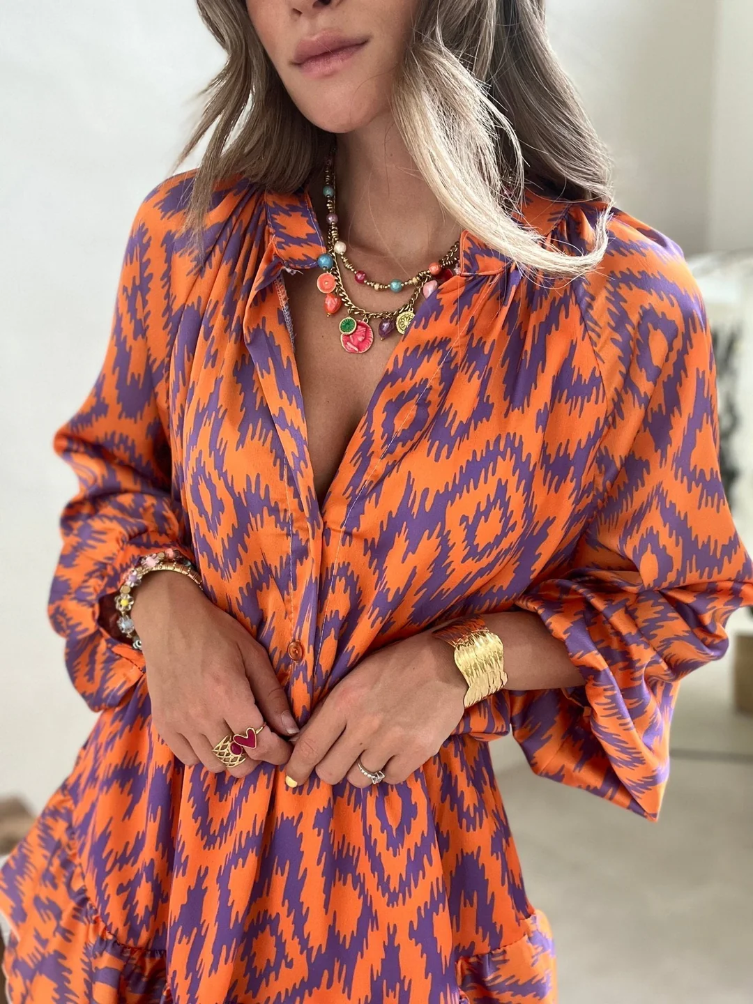 Soraya – Sukienka z Graficznym Printem