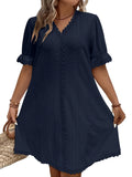 Sukienka damska plus size – z dekoltem V i eleganckim krojem