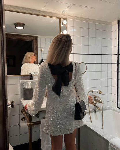 Lilian™ | Elegancka Sukienka Mini z Kokardą