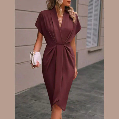 Sukienka midi dla kobiet – elegancki wikkel styl