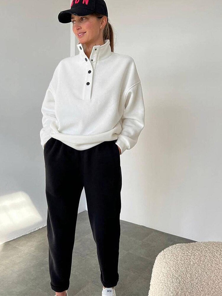 Wygodny Oversized Fleece Joggingspak