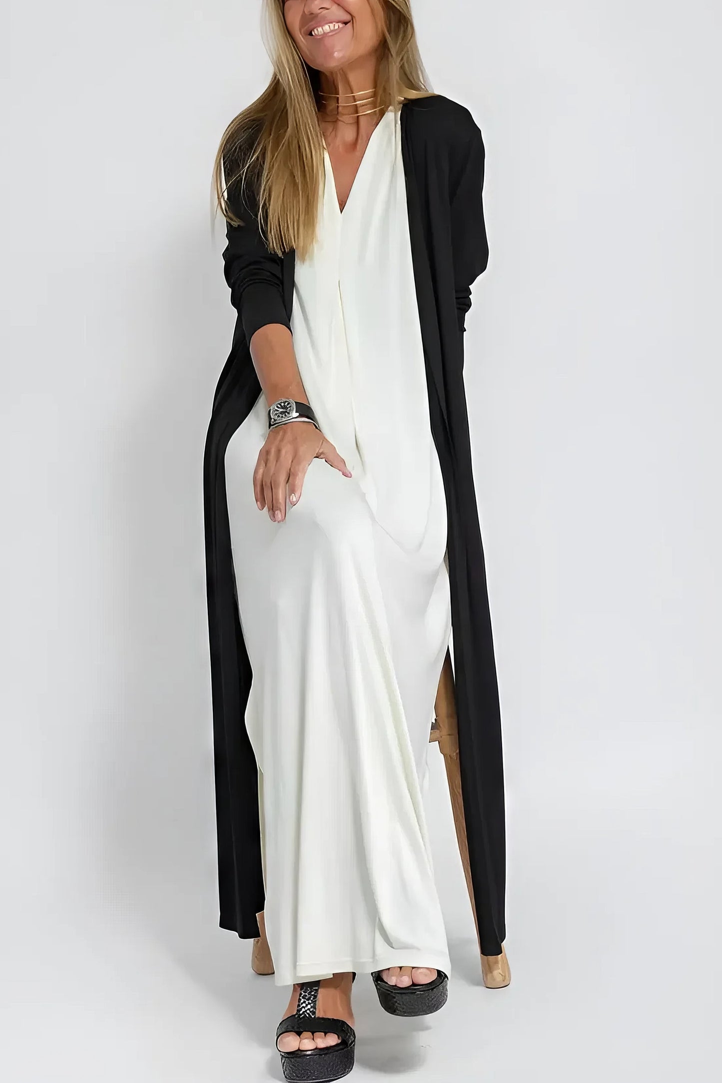 ISABELL - ELEGANCKA SUKIENKA MAXI Z DODATKOWYM SWETREM JAKO PREZENT