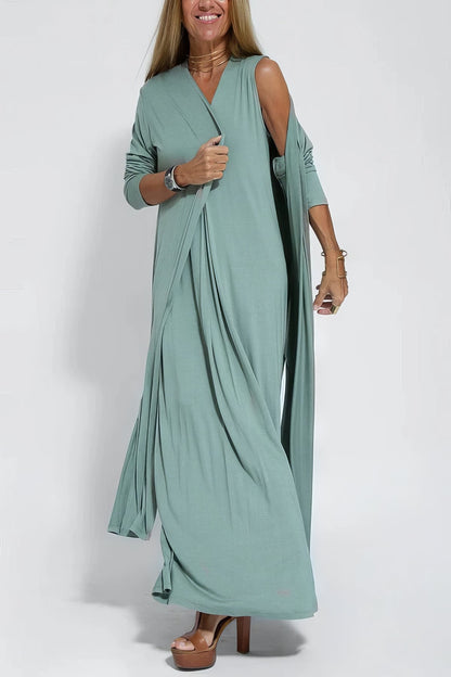 ISABELL - ELEGANCKA SUKIENKA MAXI Z DODATKOWYM SWETREM JAKO PREZENT